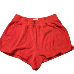 OFFLINE by Aerie Burst A Move Terry Cloth Shorts Orange Red XS New With Tags